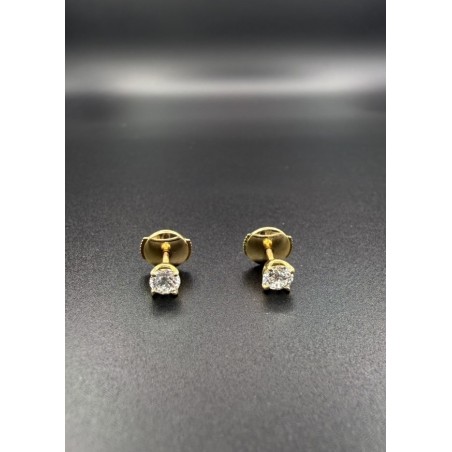 Inicio|Pendientes dormilonas diamantes oro