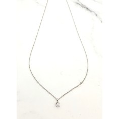Collar colgante oro blanco y diamante pequeño