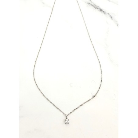 Inicio|Collar colgante oro blanco y diamante pequeño
