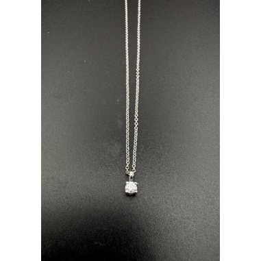 Inicio|Collar colgante oro blanco y diamante pequeño