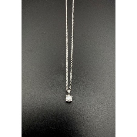 Inicio|Collar colgante oro blanco y diamante pequeño