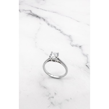 Inicio|Solitario anillo diamante oro blanco