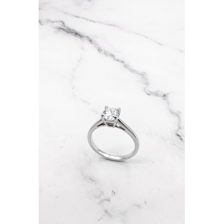 Inicio|Solitario anillo diamante oro blanco