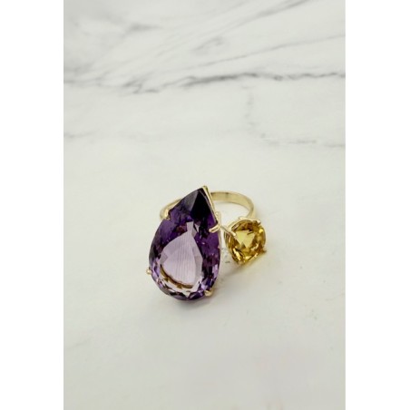 Inicio|Anillo oro amatista y citrino