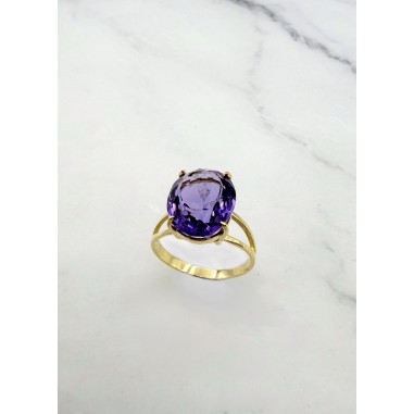 Inicio|Anillo artesano oro y amatista