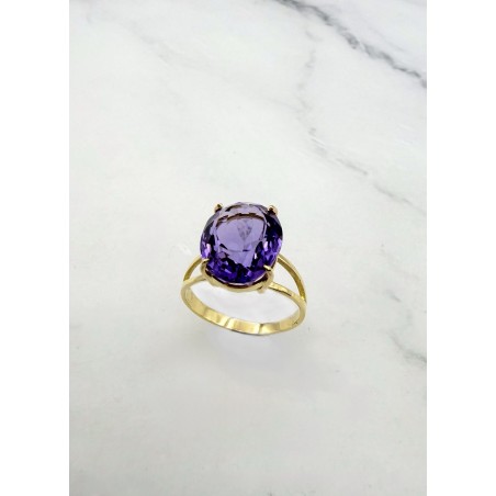 Inicio|Anillo artesano oro y amatista