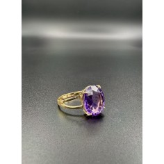Anillo artesano oro y amatista 2