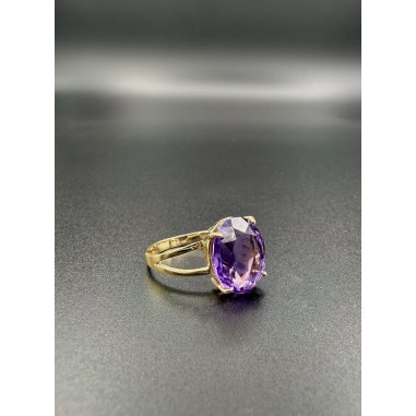 Inicio|Anillo artesano oro y amatista
