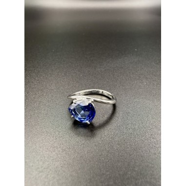 Inicio|Anillo zafiro azul oro blanco
