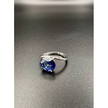 Inicio|Anillo zafiro azul oro blanco