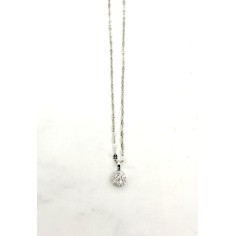 Colgante y collar diamantes oro blanco