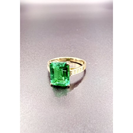 Inicio|Anillo oro artesano esmeralda y diamantes