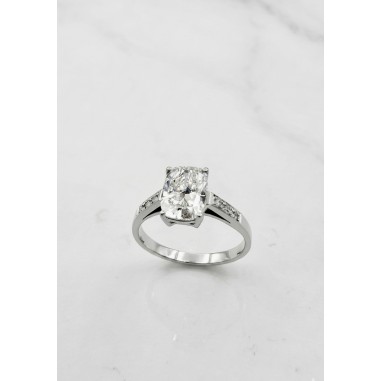 Inicio|Anillo oro blanco estilo vintage y diamantes