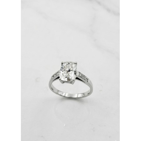 Inicio|Anillo oro blanco estilo vintage y diamantes