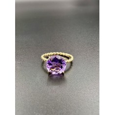 Anillo oro y amatista natural 2