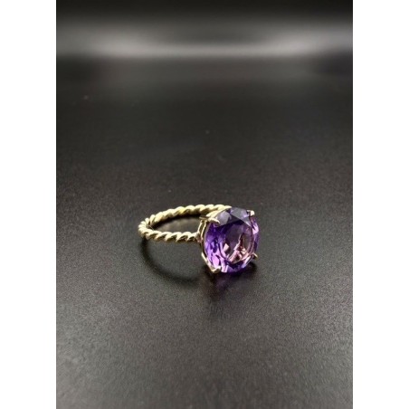 Inicio|Anillo oro y amatista natural