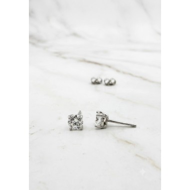 Inicio|Pendientes dormilones diamantes oro blanco