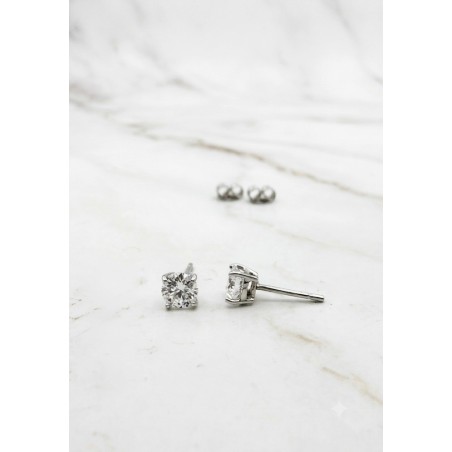 Inicio|Pendientes dormilones diamantes oro blanco