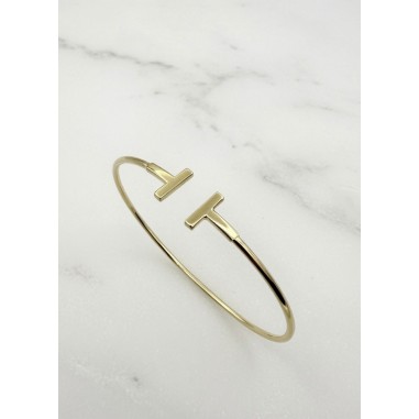 Inicio|Pulsera aro T oro amarillo
