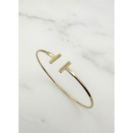 Inicio|Pulsera aro T oro amarillo