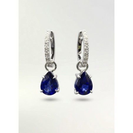 Inicio|Pendientes oro bl.diamantes y zafiros