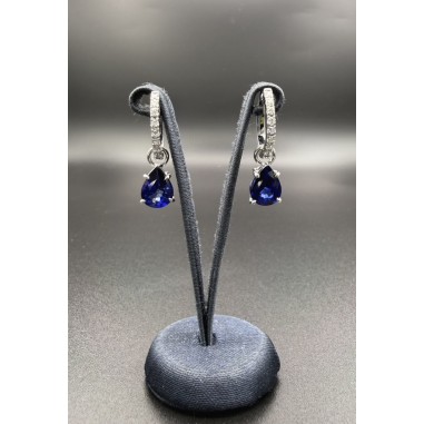 Inicio|Pendientes oro bl.diamantes y zafiros
