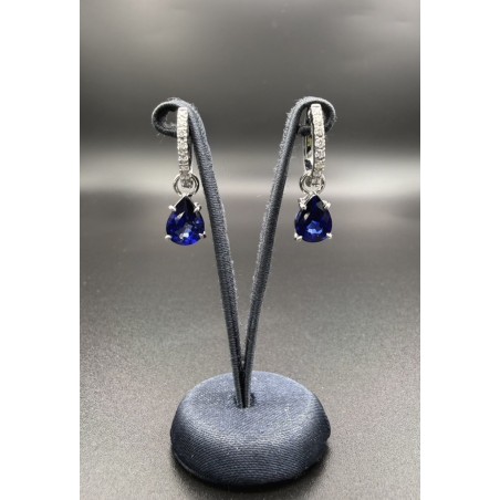 Inicio|Pendientes oro bl.diamantes y zafiros