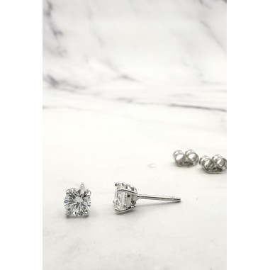 Inicio|Pendientes dormilones oro y diamantes