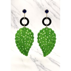 pendientes oro zafiros onix y jades desmontables