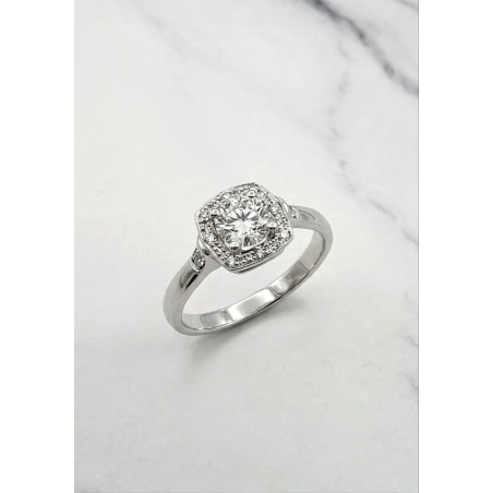 Inicio|Sortija oro blanco y diamantes