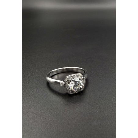 Inicio|Sortija oro blanco y diamantes